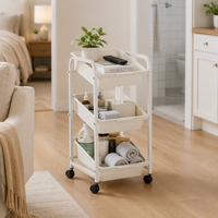 Küchen-Aufbewahrungsregal Kühlschrank-Seitenregal Schmaler Rollwagen Ausziehbares Regal Organizer
