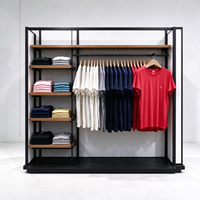 Porte-vêtements sur pied double face en métal noir avec panneau blanc, barre de suspension, certifié CE ETL, vente en gros pour boutiques
