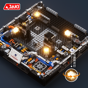 Jaki không gian loạt khối xây dựng đặt khối kích thước lớn Bộ đồ chơi giáo dục không gian đưa đón khối xây dựng điện đặt với ánh sáng - Product Image 6
