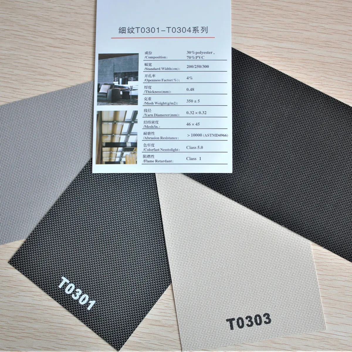 China Lieferanten qualität 30% Polyester 70% PVC Blackout Sonnenschutz Rollo Fenster Vorhang Stoff