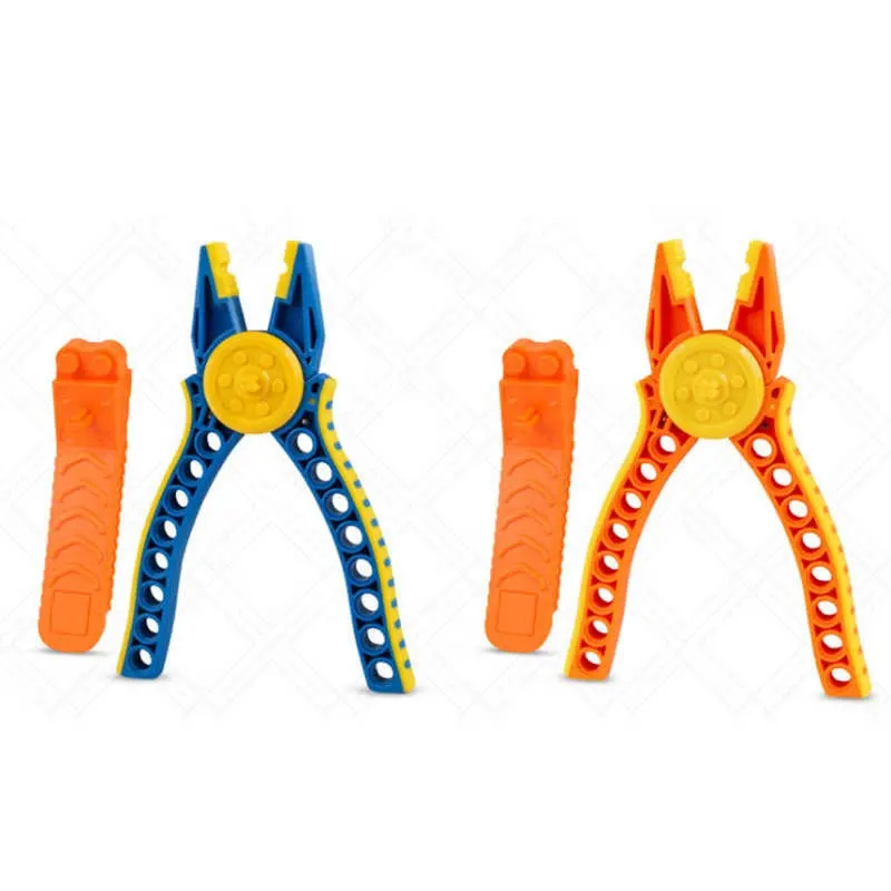 Technical Series Demolition Of Blocks Pin Pliers Tongs Tool Parts Device Bricks Educational DIY Toys for Children Boys