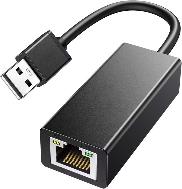 High-Speed USB to Ethernet Adapter - 10/100Mbps RJ45 LAN for Laptop, Switch, MacBook, Windows, Mac, Linux