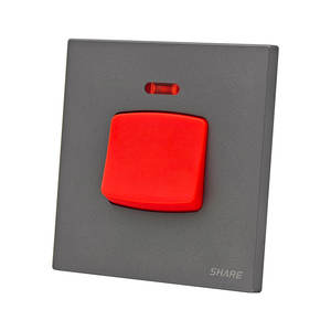 <span class=keywords><strong>Promotion</strong></span> limitée Interrupteur 86*86mm robuste en PC ignifuge ultra-fin 45A avec néon pour la maison - Product Image 3