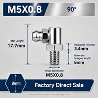 Buse de graissage en acier inoxydable SS304 M10 droite moulée haute pression pour excavatrice, camion, machine, lubrification OEM, raccord Zerk, buse de pistolet