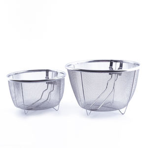 Frittierkorb aus rostfreiem Stahl in Lebensmittel qualität, runde Drahtgitter siebe für gesundes Braten, um den Tropfen von Lebensmitteln zu verhindern - Product Image 4