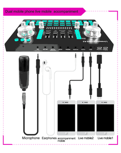 Carte son professionnelle pour diffusion en direct, interface audio avec alimentation fantôme 48V pour <span class=keywords><strong>enregistrement</strong></span> en direct, diffusion, instruments de <span class=keywords><strong>musique</strong></span> - Product Image 2