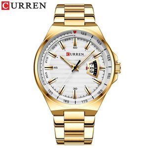 Montre pour homme CURREN 8375, luxe, style dessin animé, antique, quartz, bracelet en acier inoxydable, étanche - Product Image 4