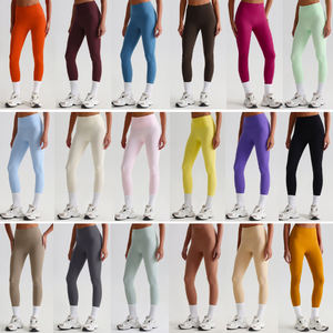 Leggings Personalizzati da Donna Stile Lulu <span class=keywords><strong>Fitness</strong></span> a Vita Alta in Nylon, Effetto Push-Up Senza Cucitura Frontale, Pantaloni da Palestra e Yoga - Product Image 2