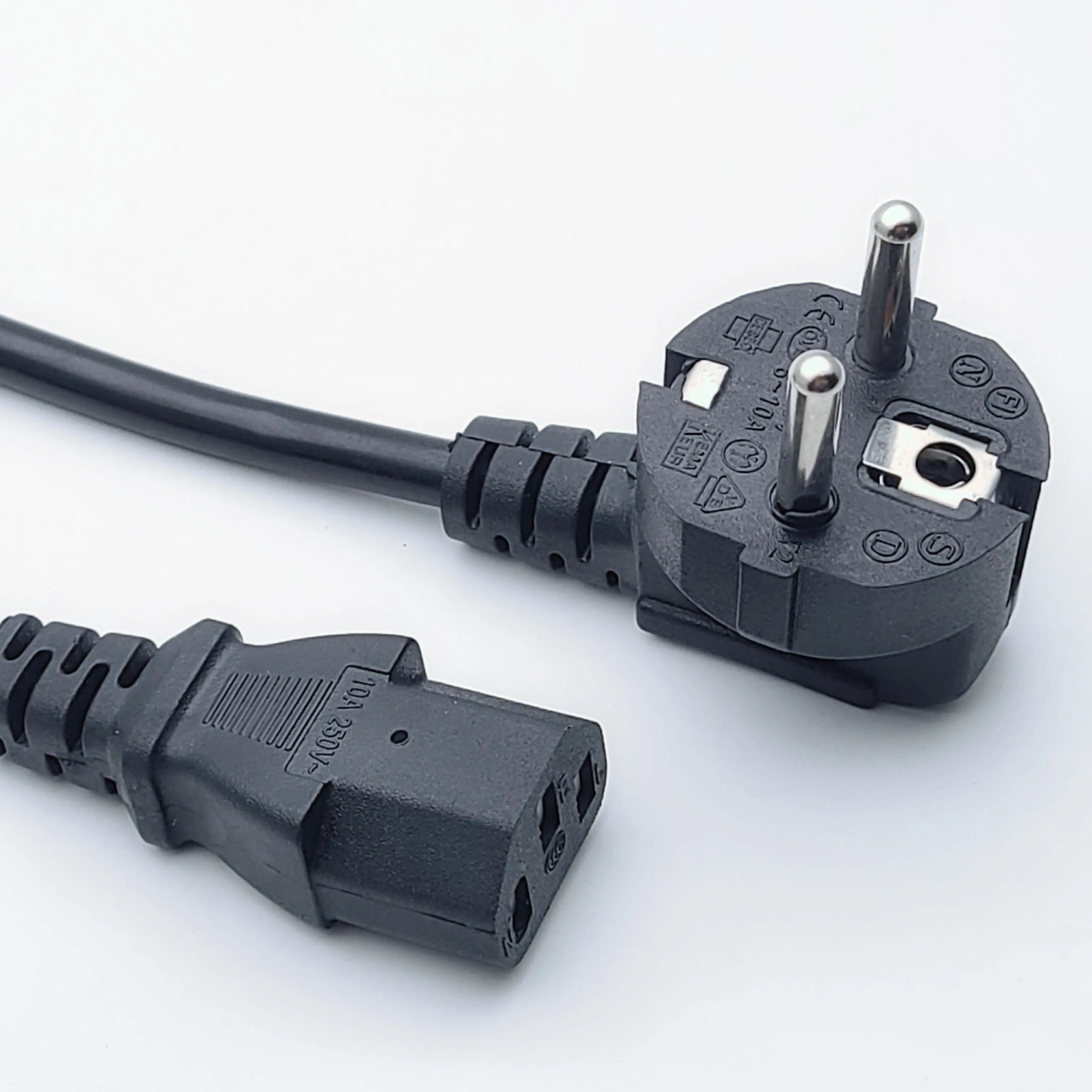 wholesale competitive price 3 pin pc cable eu power cord PVC power cords for computer