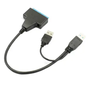 Customized USB3.0 To SATA 22Pin Adapter Cable USB3.0 To SATA Cable With DC Power Supply Cord USB 3.0 TO DATA Adapter Cable