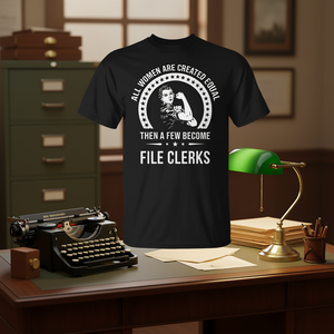 T-shirt da donna con design Rosie The Riveter, maglietta promozionale per impieghi d'ufficio - Product Image 3