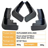 Garde-boue Premium pour Mitsubishi Outlander 2016-2020, Protection Anti-éclaboussures Sur Mesure, Doublure d'Aile, Fabrication OEM ODM Directe Usine