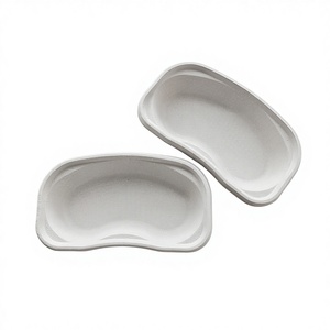 Bandeja Quirúrgica Biodegradable Desechable de Pulpa Química Blanqueada, en Forma de Riñón, para Hospitales Dentales - Product Image 1