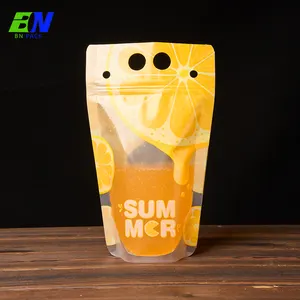 Vendita calda Doypack in plastica opaca smerigliata sacchetto di succo con cerniera sacchetti di imballaggio 100ml 250ml 500ml