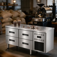 Congélateur-réfrigérateur de comptoir professionnel en acier inoxydable à 4 tiroirs pour cuisine de restaurant - Prix fabricant
