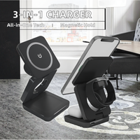 Chargeur magnétique portable 25w, chargeur sans fil 3 en 1, 20w pour iPhone