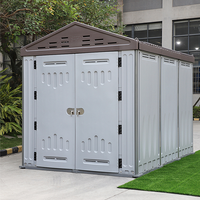 Abri de jardin en plastique de luxe, préfabriqué, facilement assemblable, étanche et anti-pourriture, pour le stockage d'outils, avec drainage rapide de l'eau de pluie et de la neige