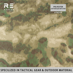 Tissu d'uniforme tactique tissé A-TACS-FG Woodland Camouflage <span class=keywords><strong>TC</strong></span> Rip-Stop 220GSM 65% polyester 35% coton - Product Image 2