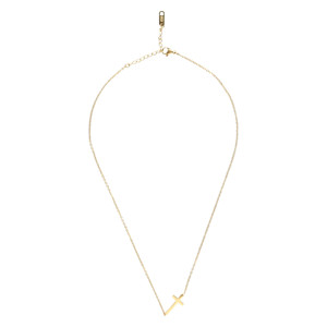 Collana in Oro 14K con Ciondolo a Croce Placcato Oro - Product Image 2