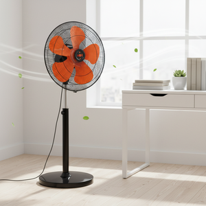 Ventilateur de sol sur trépied pour extérieur, en plastique, moteur AC, 3 vitesses, faible bruit, commande tactile, pour maison et voiture - Product Image 5
