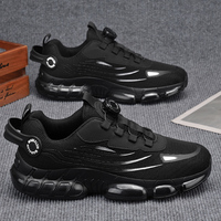 Sepatu Kasual Pria Harga Pabrik, Nyaman, Bahan PU, Sol Tebal, Bernapas, Mesh, Logo Custom, Sepatu Kasual Rebound