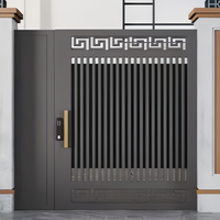 Grandes portes simples et doubles en aluminium Portes patio en alliage d'aluminium Portes d'entrée pour villas et appartements de jardin extérieur