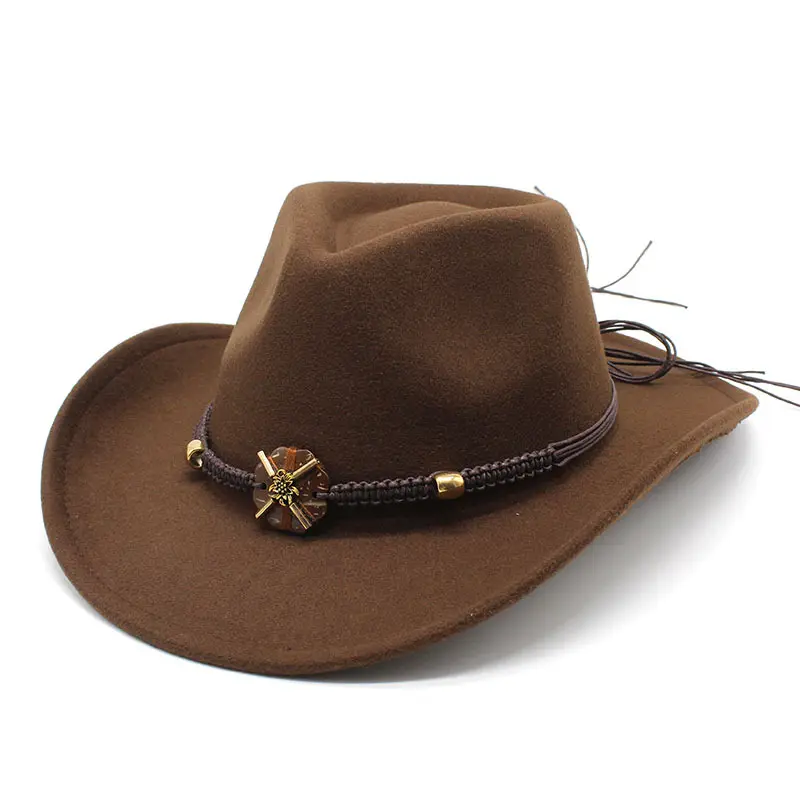 Adultes et enfants taille fête pas cher feutre chapeau de cowboy hommes en vrac chapeaux fedora unisexe en gros personnalisé noir chapeaux de cowboy à vendre pas cher