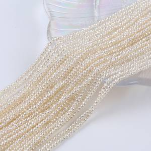Promotion sur les perles d'eau douce Keshi blanches de 2-3 mm pour collier DIY, bracelet, perles en vrac, petites perles, vente en gros à bas prix - Product Image 1