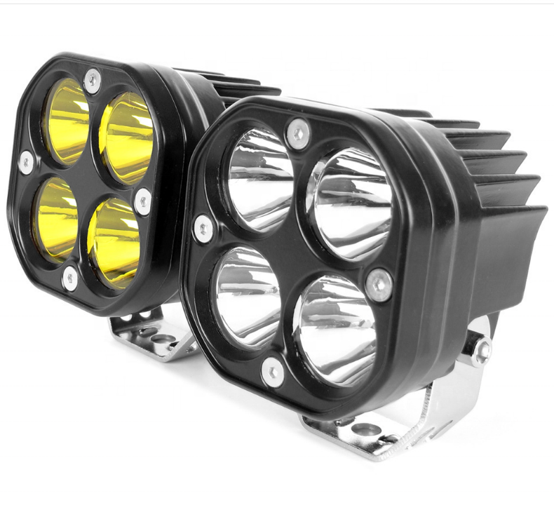3inch 40w Dual Color Spot Led Work Light Strobe Car Light Bar Flashing Auto Fog Light Off Road Work Lamp for Truck 4wd Atv