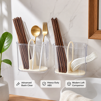 Boîte de rangement murale en plastique pour baguettes, de qualité alimentaire, avec drainage, pour cuisine domestique