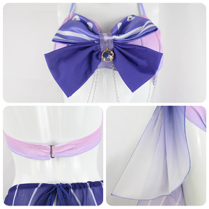 Costume de cosplay de maillot de bain <span class=keywords><strong>Kokomi</strong></span> du jeu <span class=keywords><strong>Genshin</strong></span> <span class=keywords><strong>Impact</strong></span>, bikini Sangonomiya <span class=keywords><strong>Kokomi</strong></span>, maillot de bain de plage, robe de bain de cosplay d'anime - Product Image 5