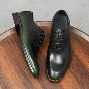 Zapatos Oxford de Hombre Hechos a Mano de Alta Calidad, con Punta en Pico, Estilo Formal, Impermeables, con Cierre de Cordones, Aumentan la Altura, Genuinos - Product Image 4