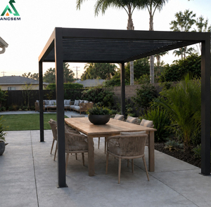<span class=keywords><strong>Pergola</strong></span> <span class=keywords><strong>bioclimatique</strong></span> en aluminium ANCSEM, toit à lamelles réglables, imperméable, structure d'ombrage pour jardin et terrasse extérieure, fabrication sur mesure - Product Image 2