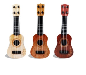Mini ukulélé en bois en gros, jouet musical, mini guitare ukulélé, instrument de musique éducatif pour enfants - Product Image 6