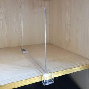 8 PCS Acrylic Shelf Dividers Perfect for Closets Kitchen Bedroom Shelving Organization Clothes Closet Separator