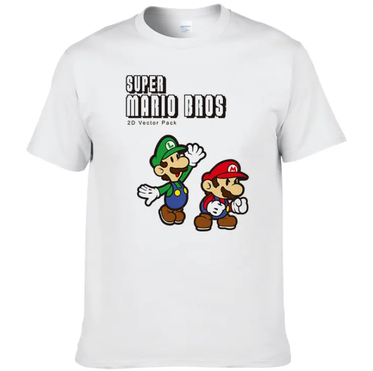 UFOGIFT Kaus Grafis Super Mario, Kaus Grafis Kartun Mario, Kaus Anak Laki-laki