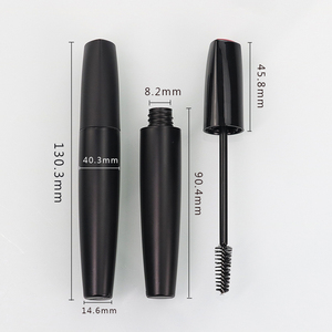 ขวดน้ำเจลสีดำทรงกลมขนาด8มล. พร้อมฝาขวดน้ำทรงสามเหลี่ยมสครับผิวเติบโตของขนตาสีดำหลอดเปล่า - Product Image 2