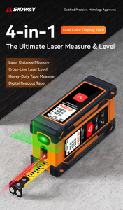 SNDWAY SW-TM40RG Télémètre laser multifonction 4-en-1 avec ruban à mesurer et niveau laser vert - Product Image 3
