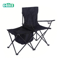 Chaise pliante d'extérieur personnalisée avec logo du fabricant E-RIKE, légère, pour la pêche, avec sac isotherme et accoudoirs