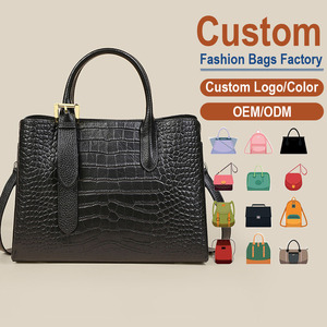Large Capacity PU Leather Crocodile Pattern Tote Bag Luxury Business Shoulder Handbag, Professional Waterproof <b>Briefcase</b> - Product Image 1