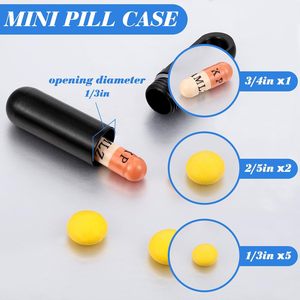Portapillole Portatile in Acciaio Inossidabile con Portachiavi, Piccolo Contenitore Impermeabile con Design Flessibile per Uso come Strumento - Product Image 5