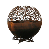 Foyer extérieur sphérique personnalisé, bon prix, foyer sphérique en acier corten