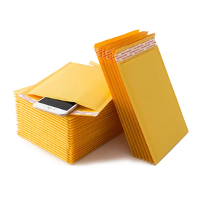 Enveloppes et sacs d'emballage personnalisés en gros, écologiques, en papier kraft jaune, à bulles, biodégradables, épaissis, double couche, en stock - Product Image 6