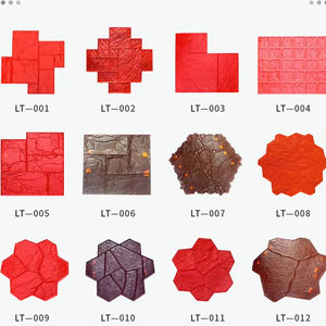 Esteras de sello de hormigón de goma flexibles decorativas para impresión de pavimentación de hormigón estampado - Product Image 3