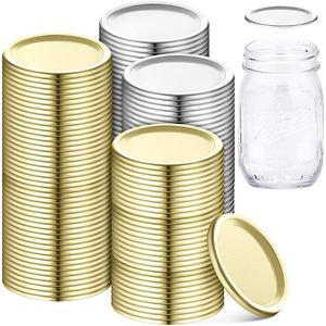 70mm 86mm Altın <span class=keywords><strong>Mason</strong></span> Konserve Kavanoz Kapakları ve Bantları Silikon Halkalı <span class=keywords><strong>Mason</strong></span> Metal Kapak - Product Image 3