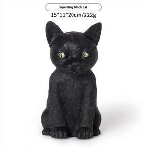Misteriosas Decoraciones <span class=keywords><strong>de</strong></span> Gato Negro para Halloween, Figuras <span class=keywords><strong>de</strong></span> Gato Espeluznantes <span class=keywords><strong>de</strong></span> Plástico para Fiestas <span class=keywords><strong>de</strong></span> <span class=keywords><strong>Brujas</strong></span> y Decoración <span class=keywords><strong>de</strong></span> Casas Encantadas - Product Image 2