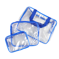Mini sac de maquillage transparent Organisateur Petit sac en PVC transparent imperméable à fermeture éclair Sac cosmétique en plastique