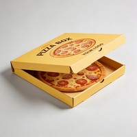 Caja de Pizza Ecológica Moderna de Lujo, Caja de Embalaje de Alimentos con Logotipo Personalizado, Caja de Papel para Llevar Pizza con Relieve