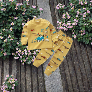 Ensemble de pyjamas à manches longues en coton avec imprimé de voiture de dessin animé pour garçons, vêtements de nuit doux et confortables pour le printemps - Product Image 3