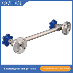 مقياس مستوى الماء بأنبوب زجاجي عضوي مع أنبوب فولاذ مقاوم للصدأ للقراءة فقط وأنبوب PTFE مقاوم للتآكل لقياس مستوى السوائل - Product Image 3